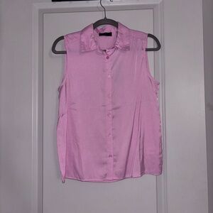 T Tahari Pink Sleeveless Blouse